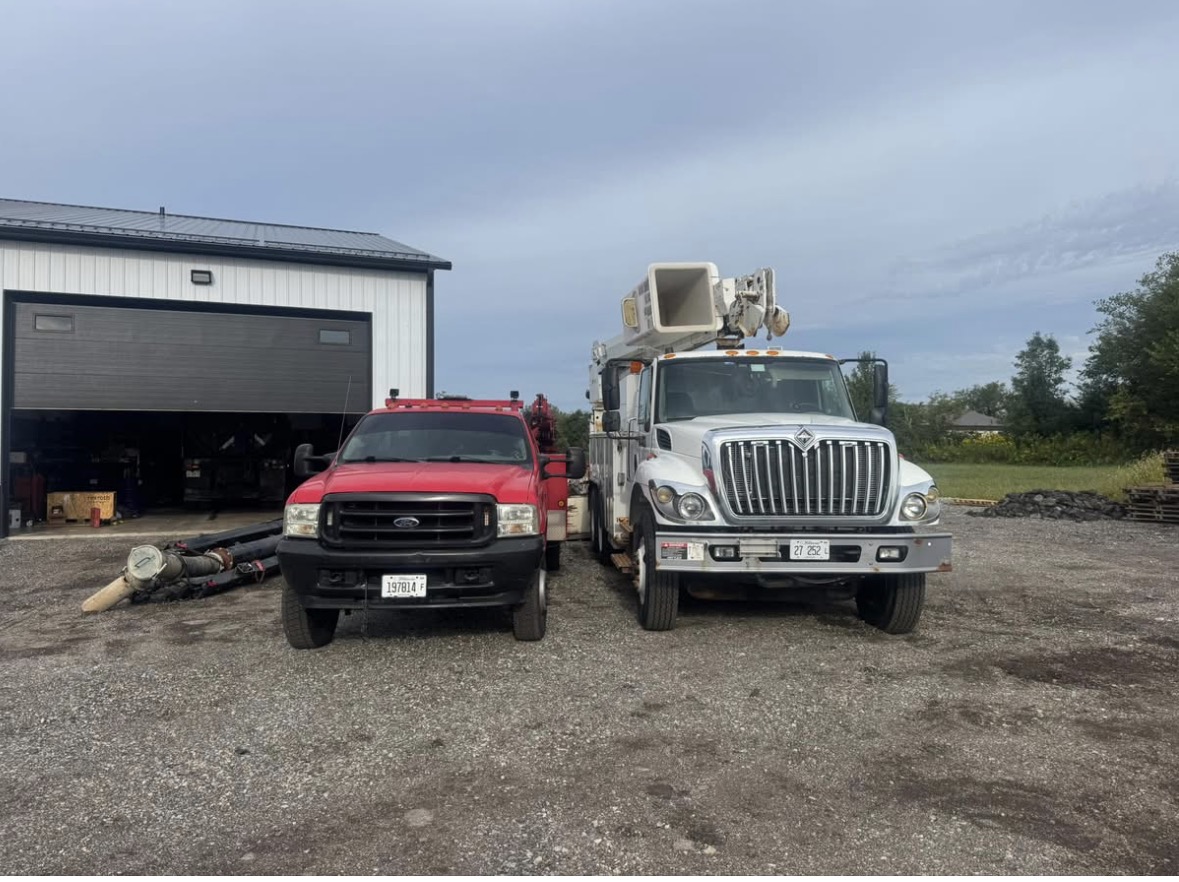 American Pride Mobile Service trucks outside the shop
